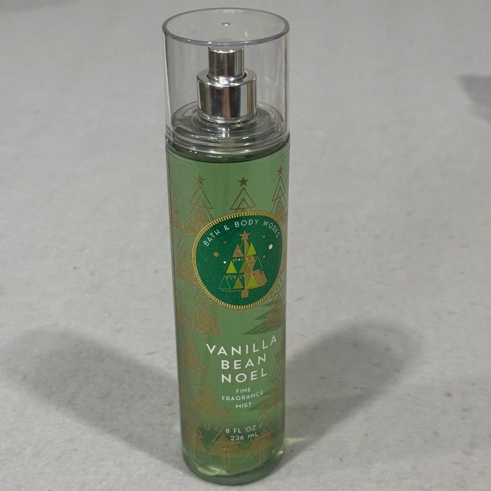 Bath & Body Works Vanilla Bean Noel Fragrance Mist Women 8oz Green Holiday Scent